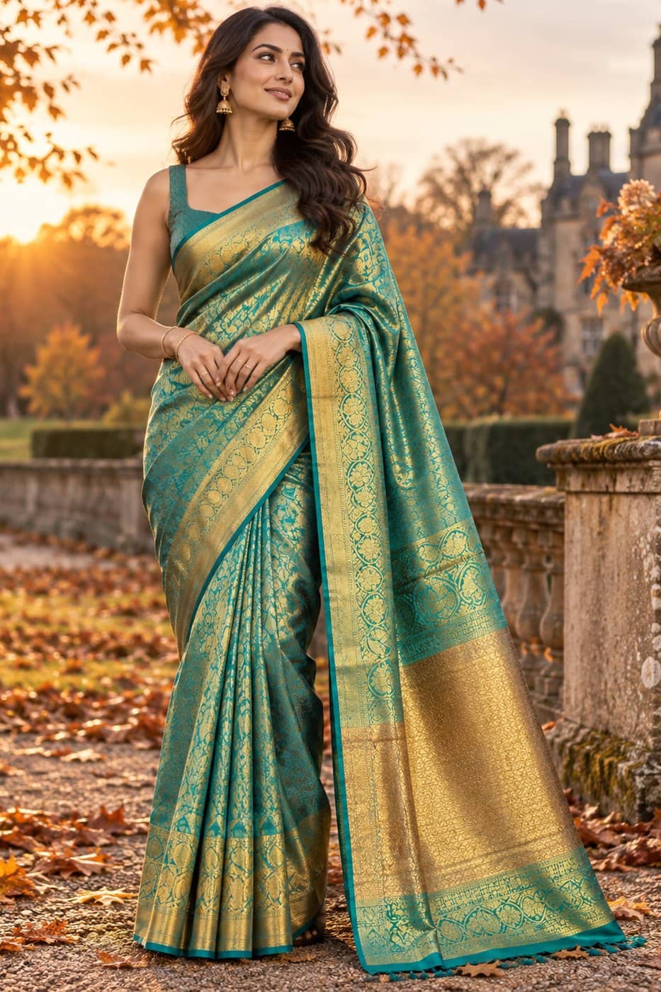 Rama Green Salem Silk Saree