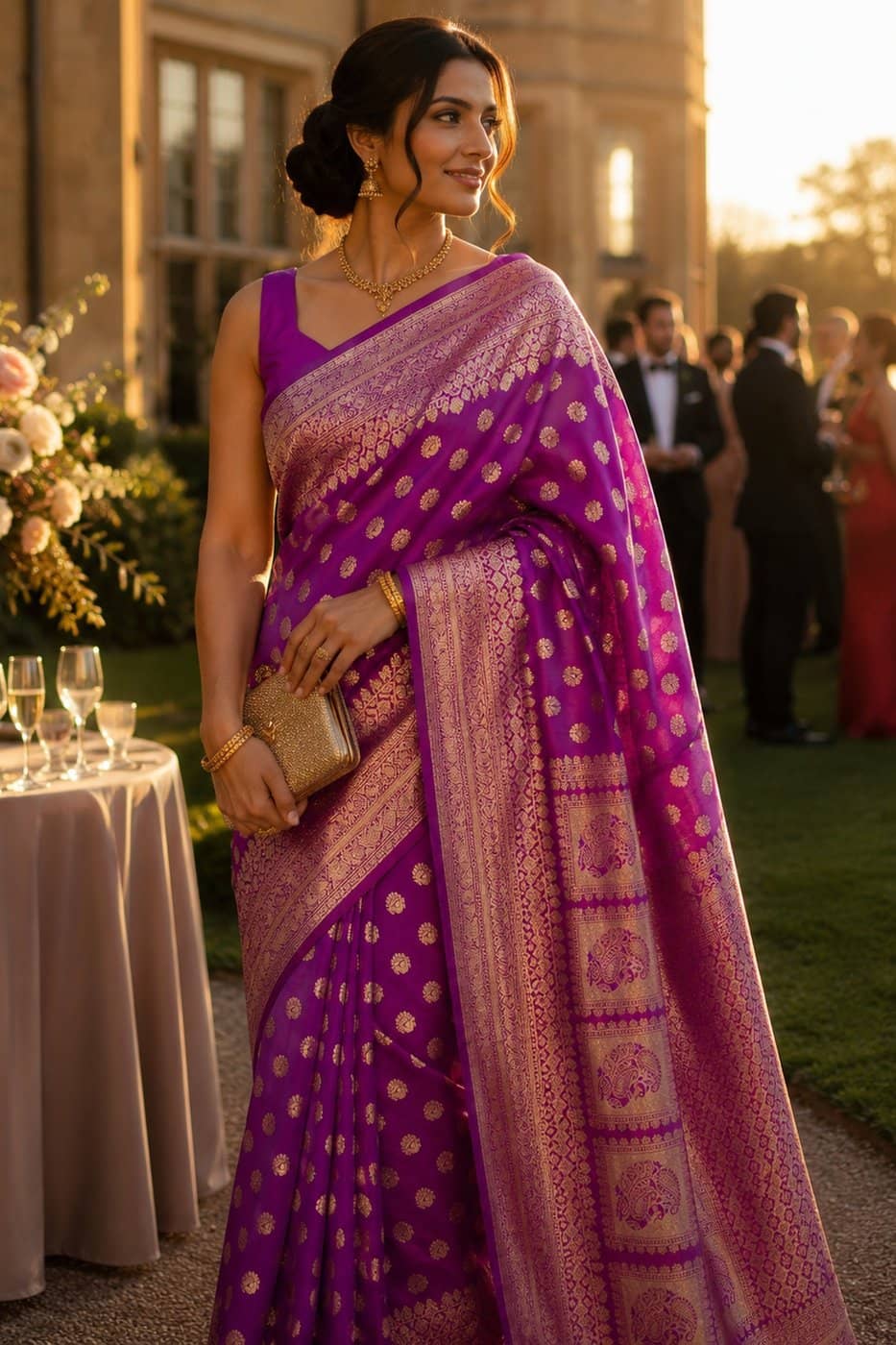 Violet Salem Silk Saree