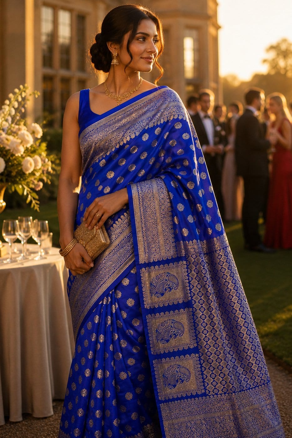 Royal Blue Salem Silk Saree