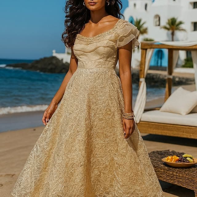 Champagne Gold Occasion Gown